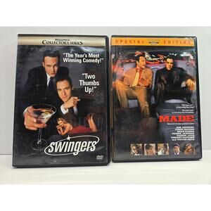 2 DVD Bundle Lot of Vince Vaughn Jon Favreau | Mafia Comedies | Made & Swingers